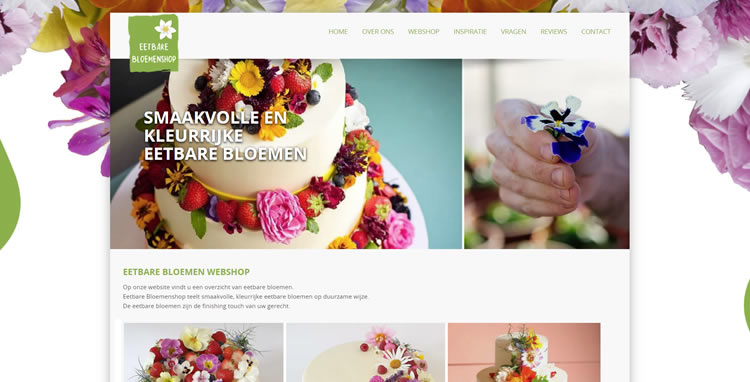 Webshop restyling voor Eetbarebloemenshop