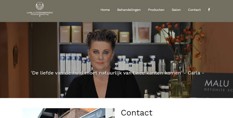 Nieuwe website voor Schoonheidssalon Carla Steenbergen